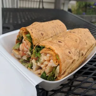 Spicy buffalo chicken wrap