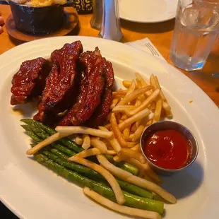 Ribs with asparagus substitute