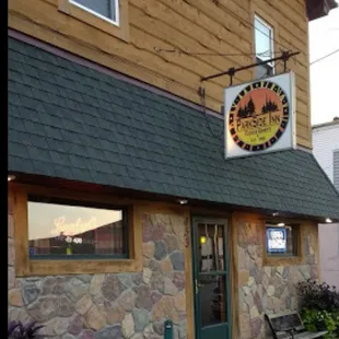 the front of the restaurant