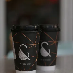 Hot lattes from Sip &amp; Sonder