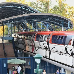 Monorail view from the upstairs seating