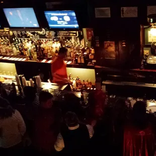 a bar filled with people