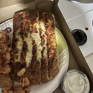 Cheese bread sticks- pretty good