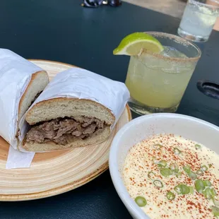&quot;The Chubby&quot; outdoor seating and mezcal cocktail