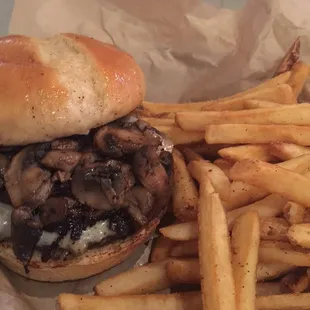 Mushroom Swiss Burger