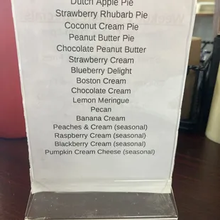 Homemade pies