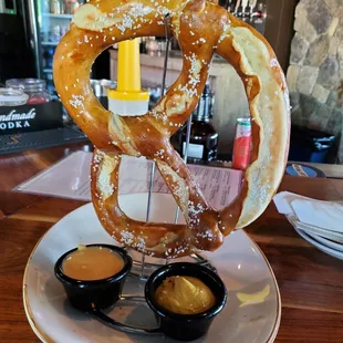 Gigantic pretzel is on point