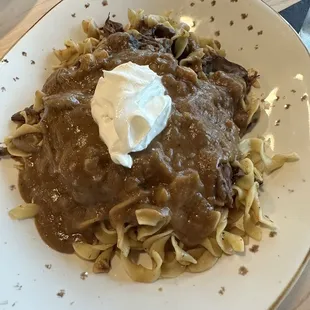 Beef stroganoff