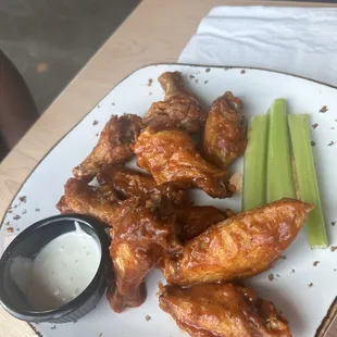 Peach habanero wings