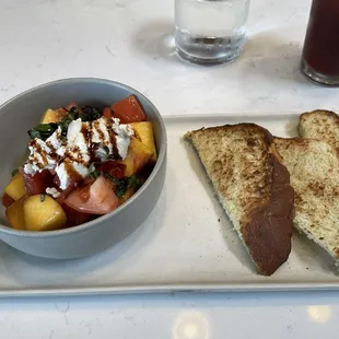 Summer fruit and ricotta