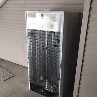 This was the initial place that maintenance put the refrigerator