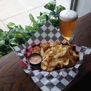 Happy Hour Chips. Free with the purchase of a drink Tuesday-Friday 3 to 5pm.