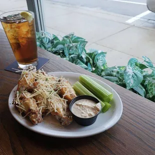 Homemade Garlic Parmesan Wings.
