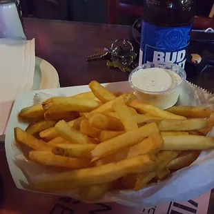 Fries and beer