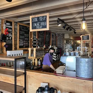 a man working behind the counter