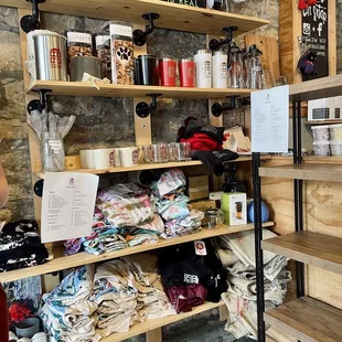 The local merchandise and the pickup counter