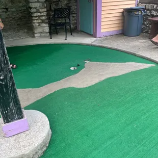 a miniature golf course