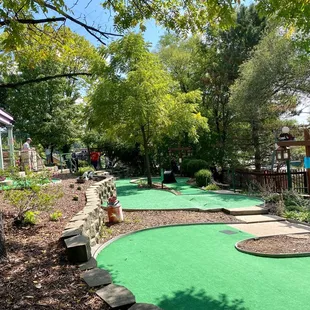 a miniature golf course