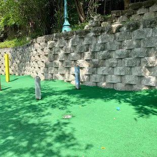 a miniature golf course