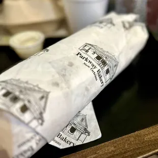 a burrito wrap on a table
