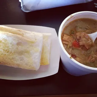 Homemade Alligator Sausage and Roasted Turkey Gumbo