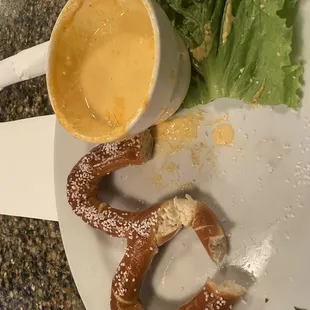 Soft pretzels with beer cheese! Sooo good!