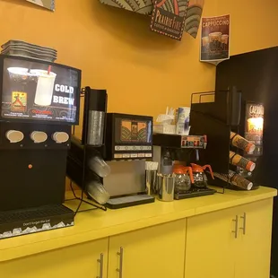 Hot and cold drinks .. self serve