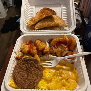 Breakfast platter (with turkey sausage)