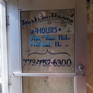 the front door of the shop