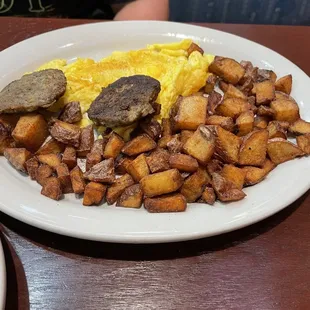 2 Eggs Any Style Platter with Sausage &amp; Homestyle fries