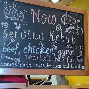 The chicken kabob wrap was good. The steak kabob wrap was tender but needs more flavor. Wraps do not come with rice.