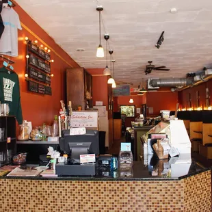the interior of a restaurant