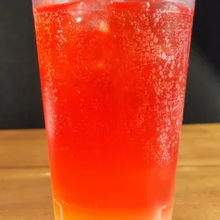 Strawberry soda and lemonade custom mixed by Jane! Thank you!