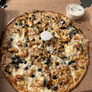 Southwest Chicken Ranch Pizza