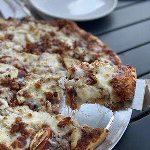BBQ chicken pizza.