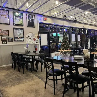 the dining area of the restaurant