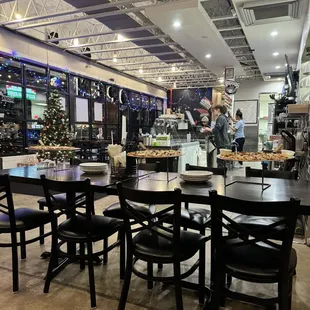 the dining area of the restaurant