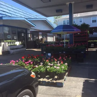 a car parked in front of a store