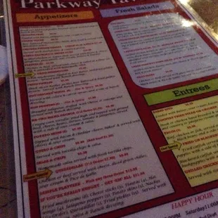 Food menu