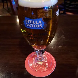 New Stella Glasses with the new blue label. Sorry I broke all the old red label ones...but we were having fun!!!!