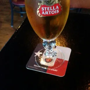 Ice cold Stella and old country music playing...what a relaxing Sunday afternoon.