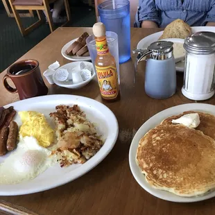 Coffee, hungry man and hot sauce.. that's all you need in life.