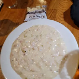 New England clam chowder $8