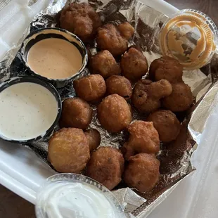 Deep fried mushrooms