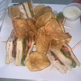 Turkey Club Special with Chips. Excellent!!!