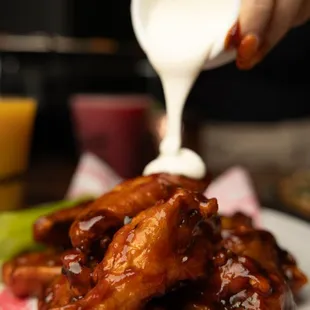 fried chicken wings, food, fried chicken, poultry, bbq chicken, chicken wings and fried chicken, chicken wings, chicken, bbq wings