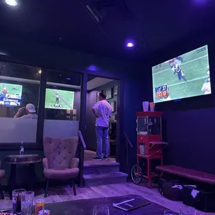 a man playing a video game