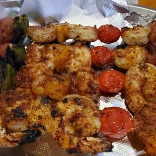 Grilled shrimp skewers are only $3 each during HH