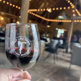 a hand holding a glass of wine