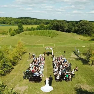 Newly Opened Ceremony Site for our Wedding Couples in August 2023! Nestled in our Sweet Tango Apple Orchard overlooking the Itasca vineyard!